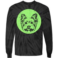 Portrait of Yorkshire Terrier Dog Tie-Dye Long Sleeve Shirt