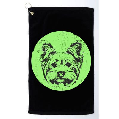 Portrait of Yorkshire Terrier Dog Golf Towel