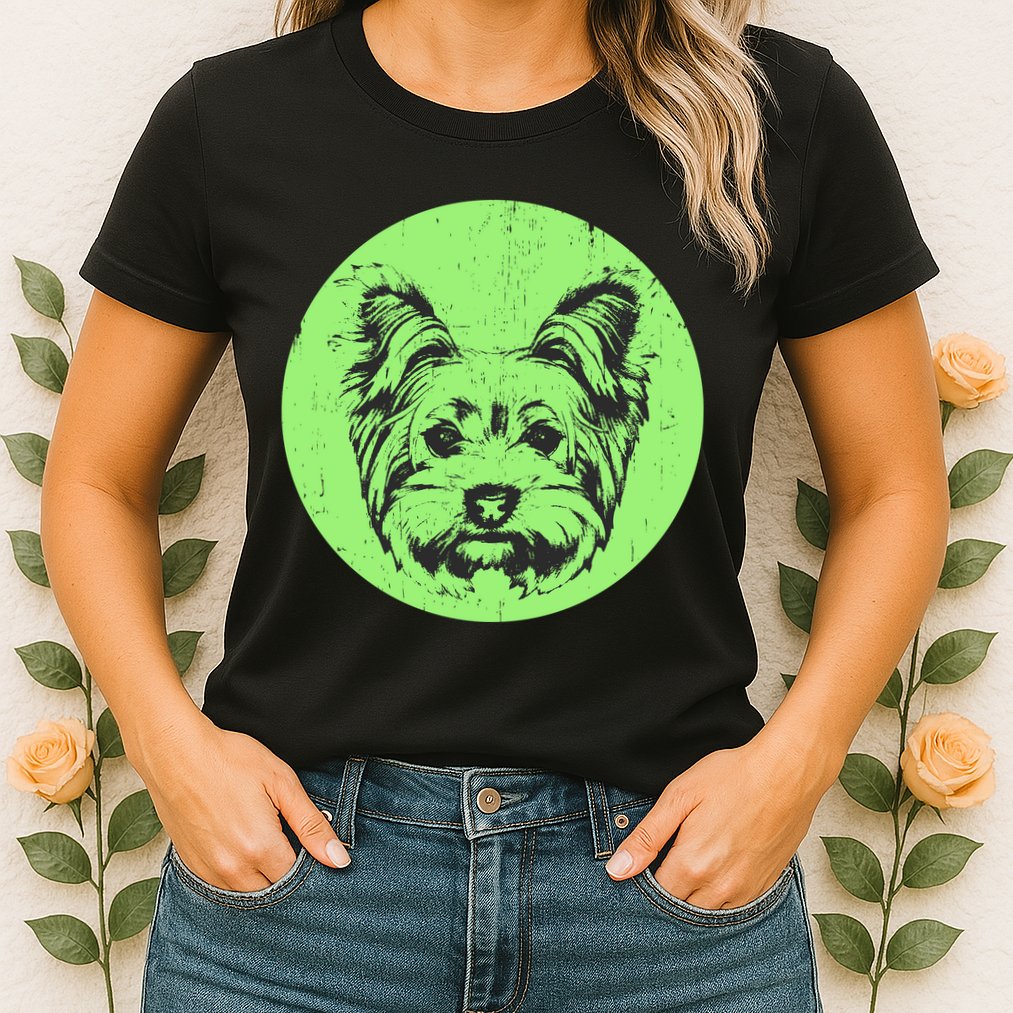 Portrait of Yorkshire Terrier Dog Womens T-Shirt