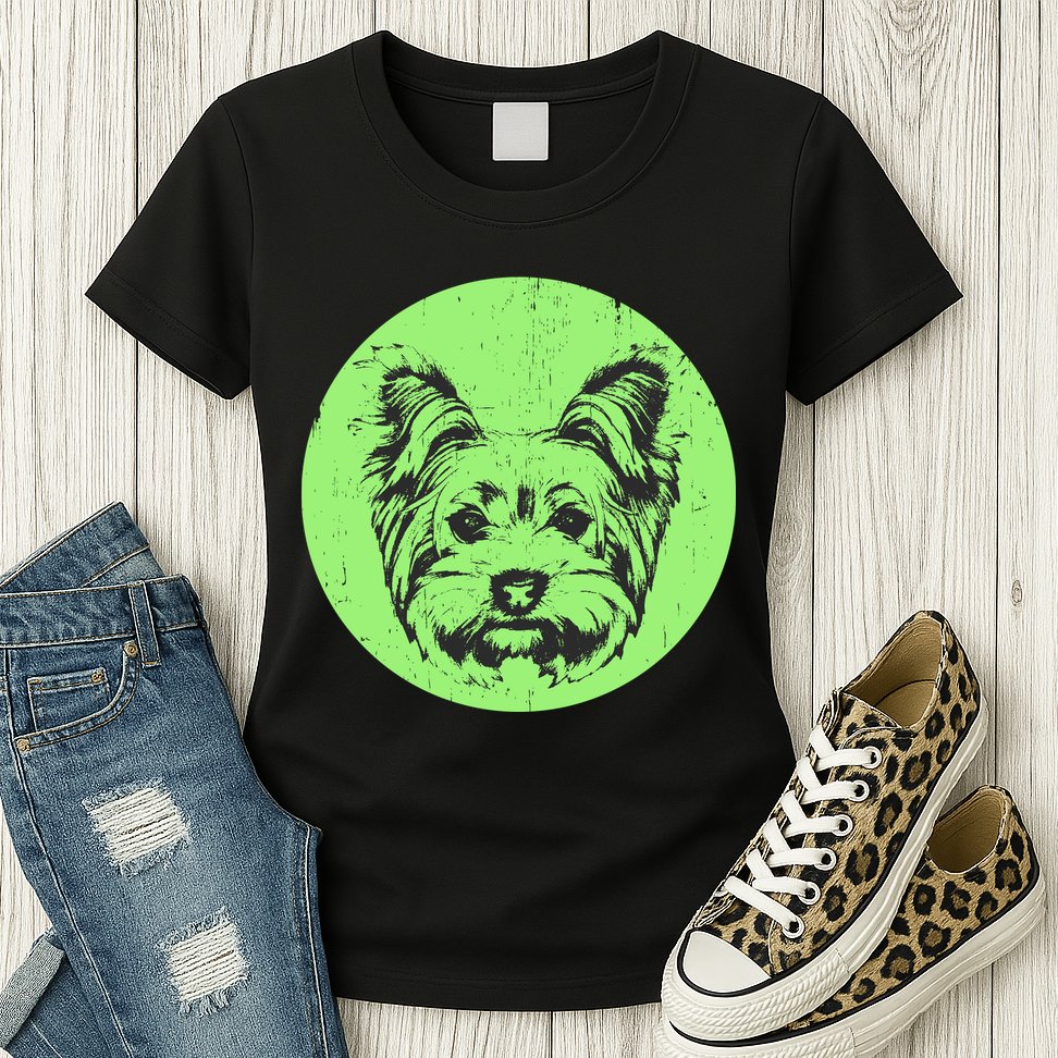 Portrait of Yorkshire Terrier Dog Womens T-Shirt