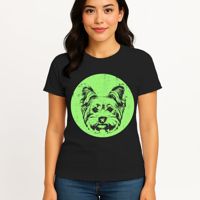 Portrait of Yorkshire Terrier Dog Womens T-Shirt