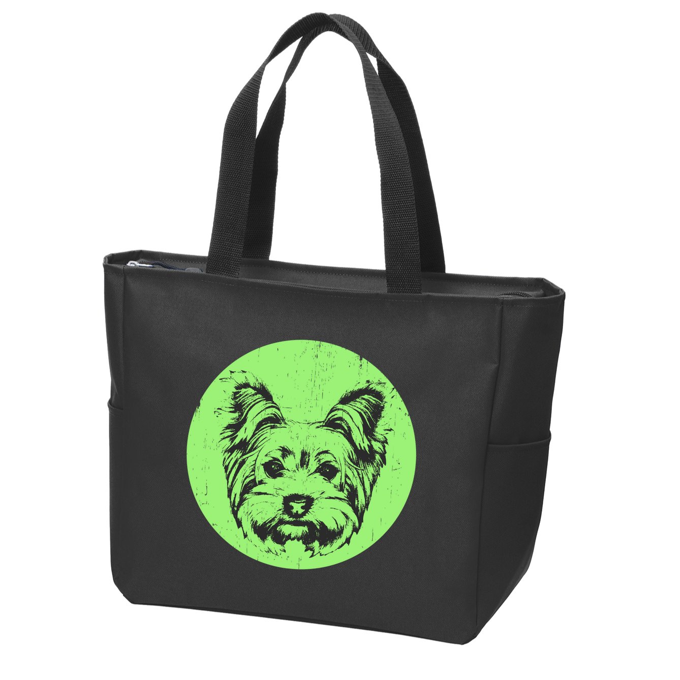 Portrait of Yorkshire Terrier Dog Zip Tote Bag