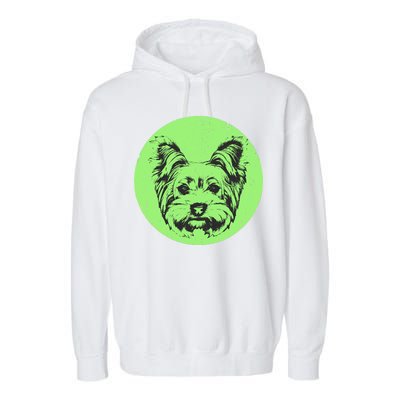 Portrait of Yorkshire Terrier Dog Garment-Dyed Fleece Hoodie