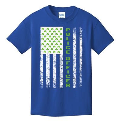 Police Officer St Patricks Day Flag Gift Police Officer Funny Gift Kids T-Shirt