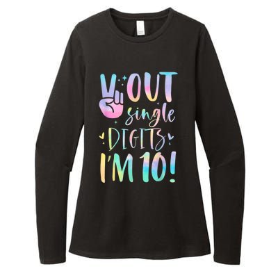 Peace Out Single Digits I'm 10 Year Old 10th Birthday Girl Womens CVC Long Sleeve Shirt