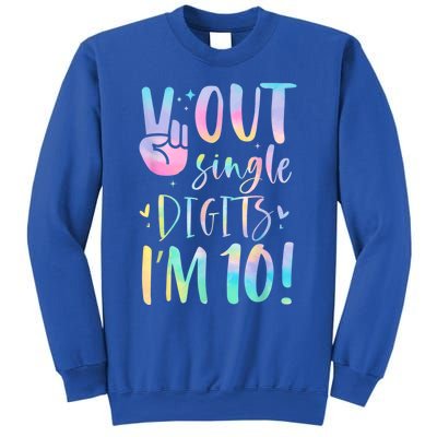 Peace Out Single Digits I'm 10 Year Old 10th Birthday Girl Sweatshirt