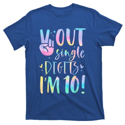 Peace Out Single Digits I'm 10 Year Old 10th Birthday Girl T-Shirt