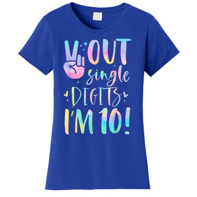 Peace Out Single Digits I'm 10 Year Old 10th Birthday Girl Women's T-Shirt