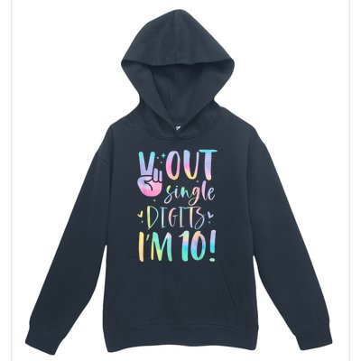 Peace Out Single Digits I'm 10 Year Old 10th Birthday Girl Urban Pullover Hoodie