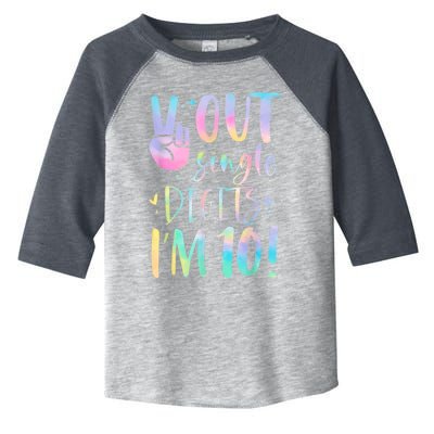 Peace Out Single Digits I'm 10 Year Old 10th Birthday Girl Toddler Fine Jersey T-Shirt