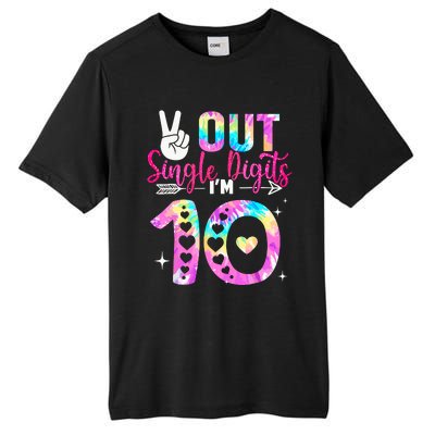 Peace Out Single Digits IM 10 Year Old 10th Birthday Tall Fusion ChromaSoft Performance T-Shirt