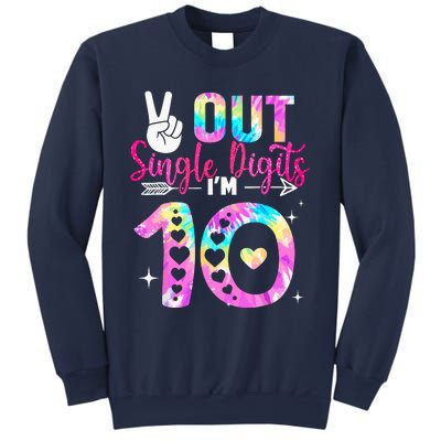 Peace Out Single Digits IM 10 Year Old 10th Birthday Sweatshirt