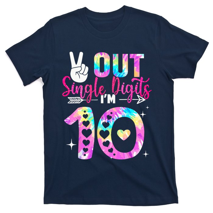 Peace Out Single Digits IM 10 Year Old 10th Birthday T-Shirt