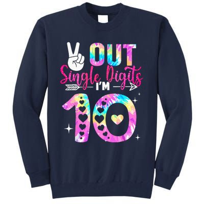 Peace Out Single Digits IM 10 Year Old 10th Birthday Tall Sweatshirt