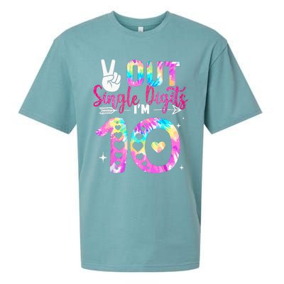 Peace Out Single Digits IM 10 Year Old 10th Birthday Sueded Cloud Jersey T-Shirt