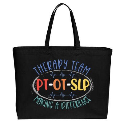 Pt Ot Slp Therapy Team Making A Difference Rehab Week Month Cotton Canvas Jumbo Tote