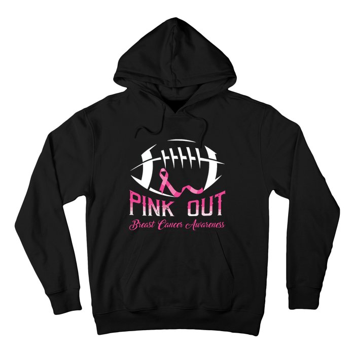 Pink Out Shirts Breast Cancer Football Hoodie