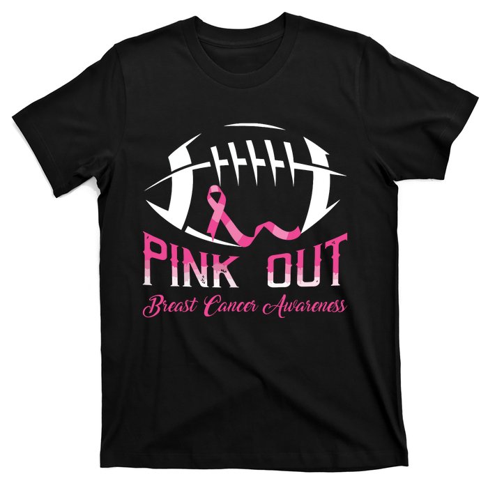 Pink Out Shirts Breast Cancer Football T-Shirt