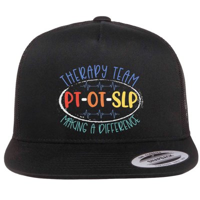 Pt Ot Slp Therapy Team Making A Difference Rehab Week Month Flat Bill Trucker Hat