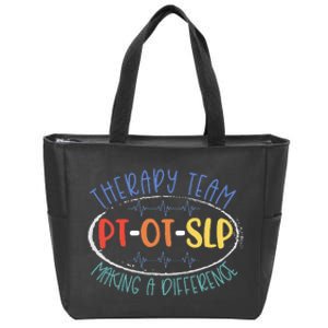 Pt Ot Slp Therapy Team Making A Difference Rehab Week Month Zip Tote Bag