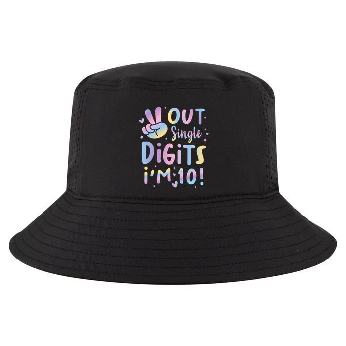 Peace Out Single Digits I'm 10 Year Old 10th Birthday Cool Comfort Performance Bucket Hat
