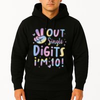 Peace Out Single Digits I'm 10 Year Old 10th Birthday Hoodie
