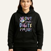 Peace Out Single Digits I'm 10 Year Old 10th Birthday Hoodie