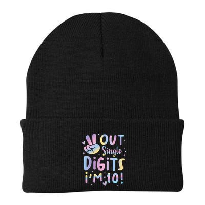 Peace Out Single Digits I'm 10 Year Old 10th Birthday Beanie