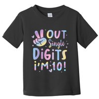 Peace Out Single Digits I'm 10 Year Old 10th Birthday Toddler T-Shirt
