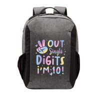Peace Out Single Digits I'm 10 Year Old 10th Birthday Vector Backpack