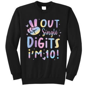 Peace Out Single Digits Im 10 Year Old 10th Birthday Girl Sweatshirt