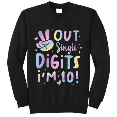 Peace Out Single Digits I'm 10 Year Old 10th Birthday Sweatshirt