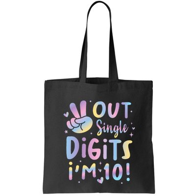 Peace Out Single Digits I'm 10 Year Old 10th Birthday Bag