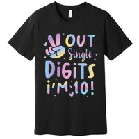 Peace Out Single Digits I'm 10 Year Old 10th Birthday Premium T-Shirt