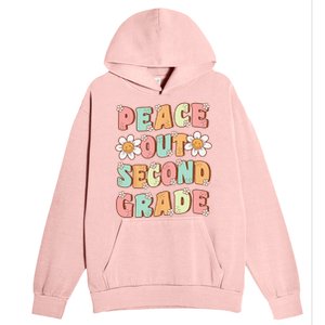 Peace Out Second Grade Cute Groovy Last Day Of 2nd Grade Urban Pullover Hoodie