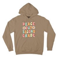 Peace Out Second Grade Cute Groovy Last Day Of 2nd Grade Hoodie