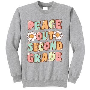 Peace Out Second Grade Cute Groovy Last Day Of 2nd Grade Sweatshirt