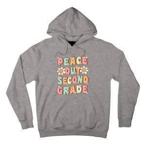 Peace Out Second Grade Cute Groovy Last Day Of 2nd Grade Tall Hoodie