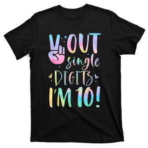 Peace Out Single Digits I'm 10 Year Old 10th Birthday Girl T-Shirt