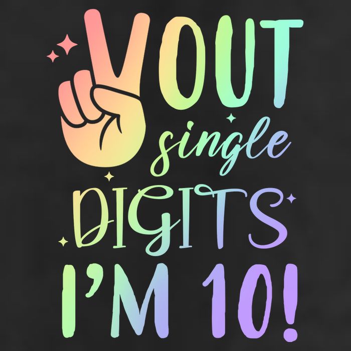 Peace Out Single Digits I'm 10 Birthday Gift Adult Drive Performance Visor