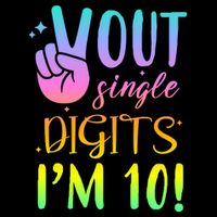 Peace Out Single Digits I'm 10 Birthday Gift Kids Colorblock Raglan Jersey