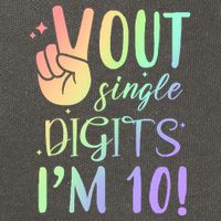 Peace Out Single Digits I'm 10 Birthday Gift Cotton Canvas Backpack