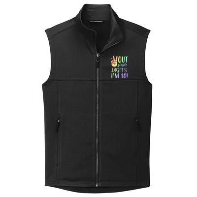 Peace Out Single Digits I'm 10 Birthday Gift Collective Smooth Fleece Vest