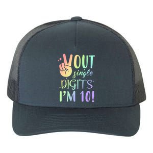 Peace Out Single Digits I'm 10 Birthday Gift Yupoong Adult 5-Panel Trucker Hat