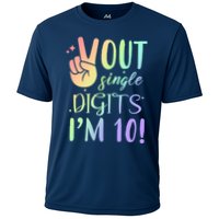Peace Out Single Digits I'm 10 Birthday Gift Cooling Performance Crew T-Shirt