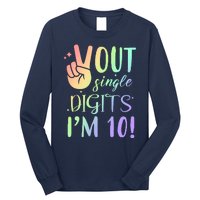 Peace Out Single Digits I'm 10 Birthday Gift Long Sleeve Shirt