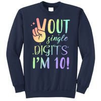 Peace Out Single Digits I'm 10 Birthday Gift Sweatshirt