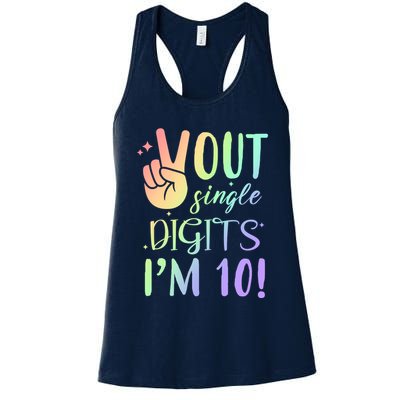Peace Out Single Digits I'm 10 Birthday Gift Womens Tank Top