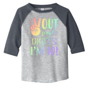 Peace Out Single Digits I'm 10 Birthday Gift Toddler Fine Jersey T-Shirt