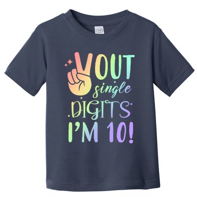 Peace Out Single Digits I'm 10 Birthday Gift Toddler T-Shirt